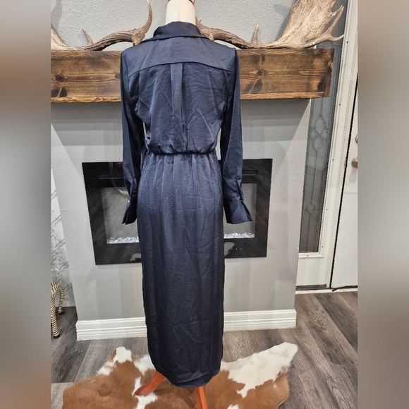 House Of Harlow 1960 Dress Size XSP, Elegant Navy Wrap Dress, NWT - Picture 5 of 6